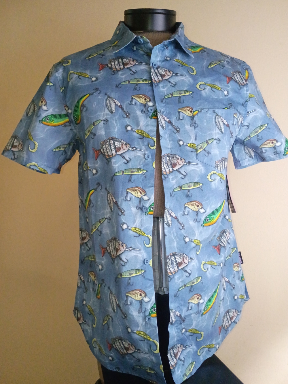 Psycho Tuna Vallarta Blue Fish Shirt - NWT Large  $52.95